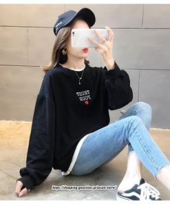 パーカー | 送料無料 重ね着 トレーナー レディース レイヤード フェイクレイヤード カットソー スウェット アルファベット刺繍 体型カバー トップス 長袖