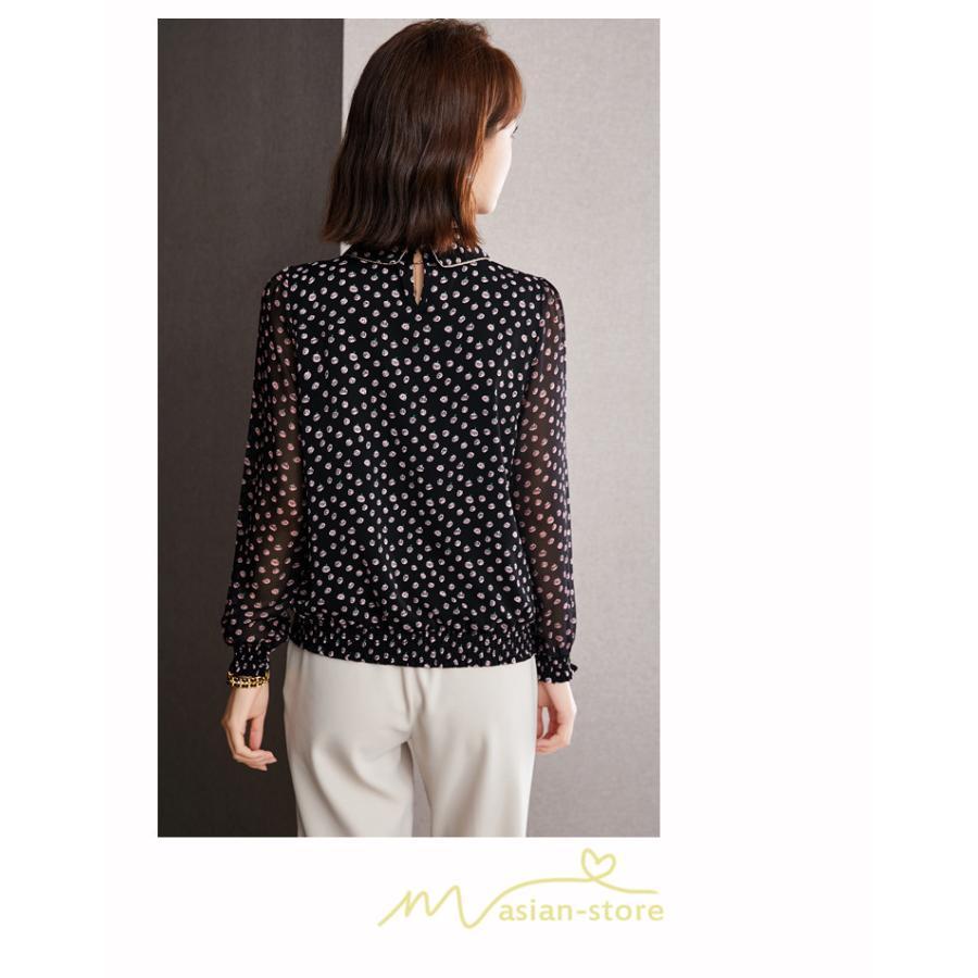 シャツ・ブラウス | ブラウス レディース 長袖 秋冬 オフィス フォーマル スーツ 黒 シフォン 大きいサイズ ビジネス 通勤 体型カバー 50代 40代 20代 フェミニン 30代 秋服