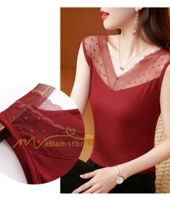 キャミソール タンクトップ | タンクトップ レディース 春夏 インナー トップス ノースリーブ Vネック Vネックタンク レース付き カシュクール 上品 お出かけ 20代30代40代50代 快適 ママ