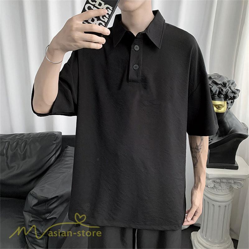 Tシャツ | ポロシャツ シャツ メンズ 無地 夏服 半袖 無地 カジュアル 40代 50代 シンプル 薄手 ポロ サマーシャツ 父 プレゼント ゆったり 体型カバー 30代 ギフト 20代