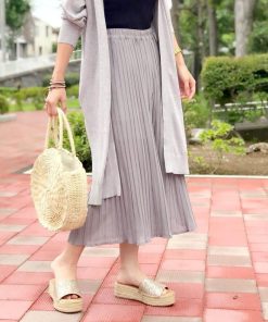 クロップドパンツ | エアリーシフォンガウチョパンツ フリル ミモレ丈 ワイドパンツ プリーツ パンツ