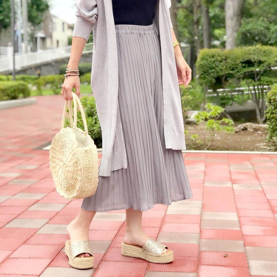 クロップドパンツ | エアリーシフォンガウチョパンツ フリル ミモレ丈 ワイドパンツ プリーツ パンツ