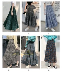 スカート | フレアロング レディース シフォンシフォン マキシマキシ 無地 Aライン 体型カバー ウエストゴム マキシ丈 ひざ下 膝下