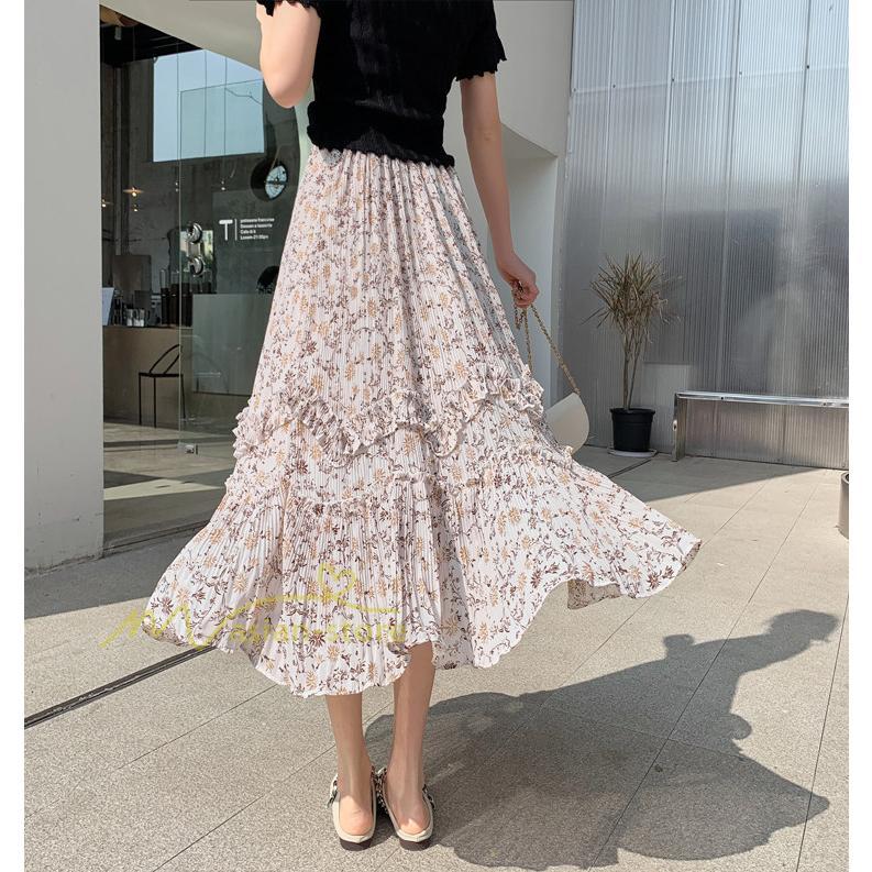 スカート | ロング 秋 花柄 柔らか ボトムス レディース ロングマキシ丈 シンプル 無地 カジュアル 着痩せ コーデ 春 30代 秋20代 40代 50代 夏物 夏