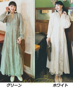 マキシ | ワンピース 春夏秋 着痩せる効果抜群 ロングワンピース マキシワンピース シフォン ビーチ 旅行 リゾート 刺繍 体型カバー レース 上品 レディース