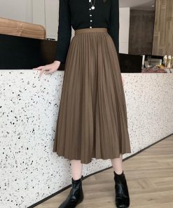 ロングスカート | プリーツスカート ハイウエスト 着やせ