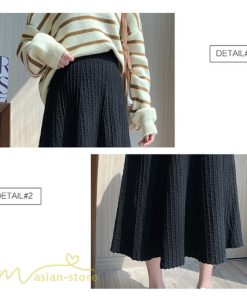スカート | マタニティ秋 冬 コーデ マタニティウェア レディース Aライン ニット 2022新作 ゆったり カジュアル 大きいサイズ チェック ウエスト調整