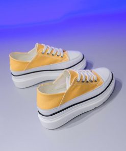 スニーカー | 厚底シューズ キャンバス厚底レディース レースアップ ラウンドトゥ 滑り止めソール ウォーキングシューズ スニーカー スポーツ