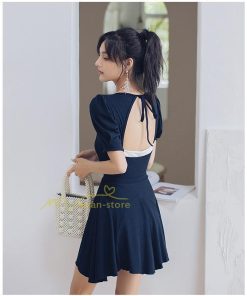 水着 | レディース ワンピース型 体型カバー 温泉2点セット 水着セット セクシー お洒落 可愛い 20代30代40代 無地 セパレート 韓国ファッション 着痩せ