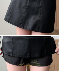 スカート | ミニレディース Aライン タイト フェイクレザー 脚長効果 シンプル ショート丈 カジュアル 着回し オシャレ 通勤 新作 お出かけ