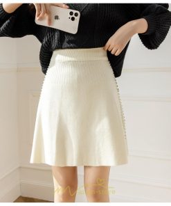 スカート | 膝上 ひざ上 スリット ミニ レディース 秋 冬 着痩せ 可愛い おしゃれ 脚長効果 ニット 秋冬コーデ お出かけ 美脚 ナチュラル 美人 トレンド がーりー
