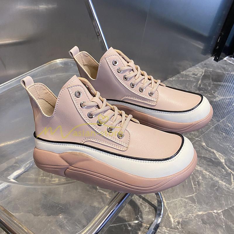 スニーカー | スニーカー レディース レディースシューズ ローカット 靴 厚底 ダッドウォーキングシューズ Pu革 厚底靴 美脚 厚底スニーカー 歩きやすい