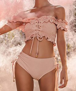 ビキニ | フリルオフショルダー韓国風