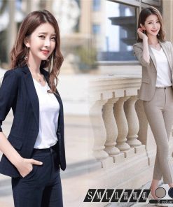 パンツスーツ | レディース 五分袖 七分袖 セレモニースーツ 夏ビジネススーツ 夏オフィススーツ ジャケット スーツセット パンツセット パンツ 制服 2点セット