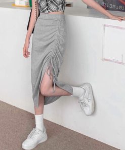 タイトスカート | 編み上げレースアップスカートハイウエスト