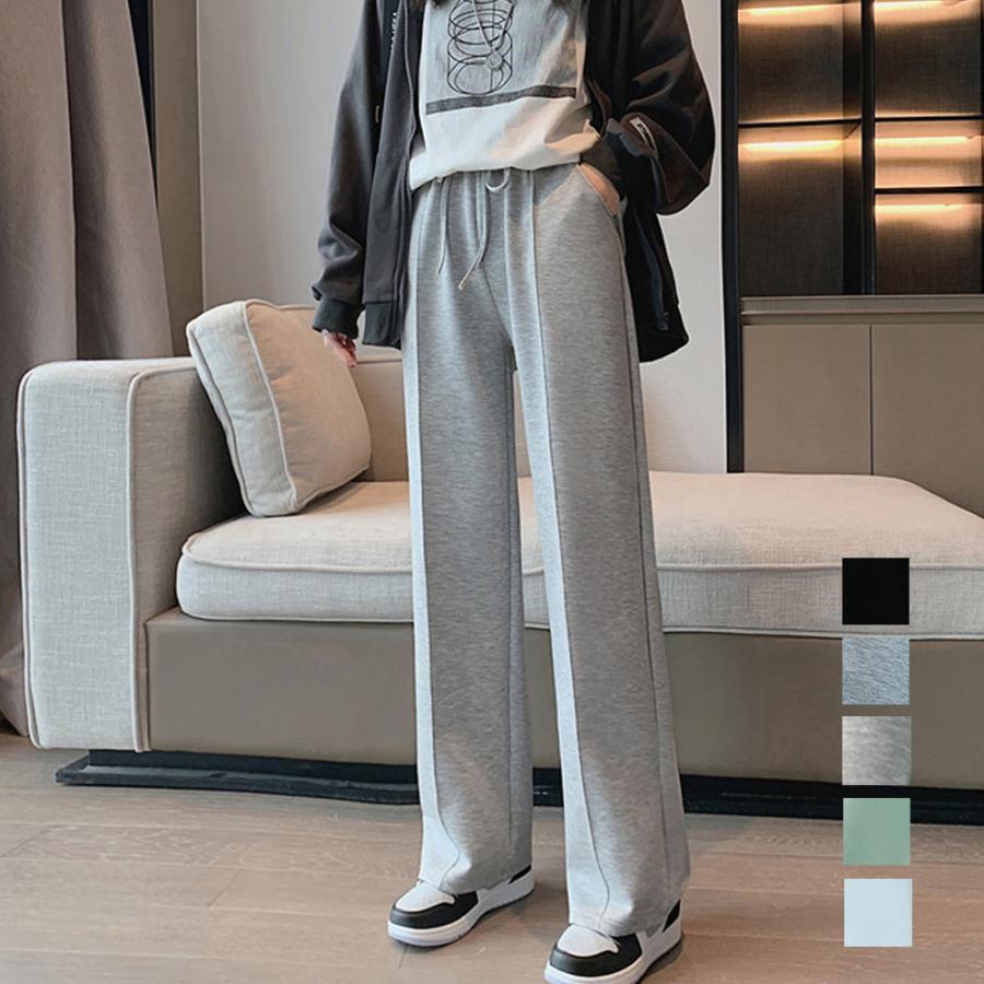 ワイドパンツ | スウエットパンツ 脚長 ストレートパンツ
