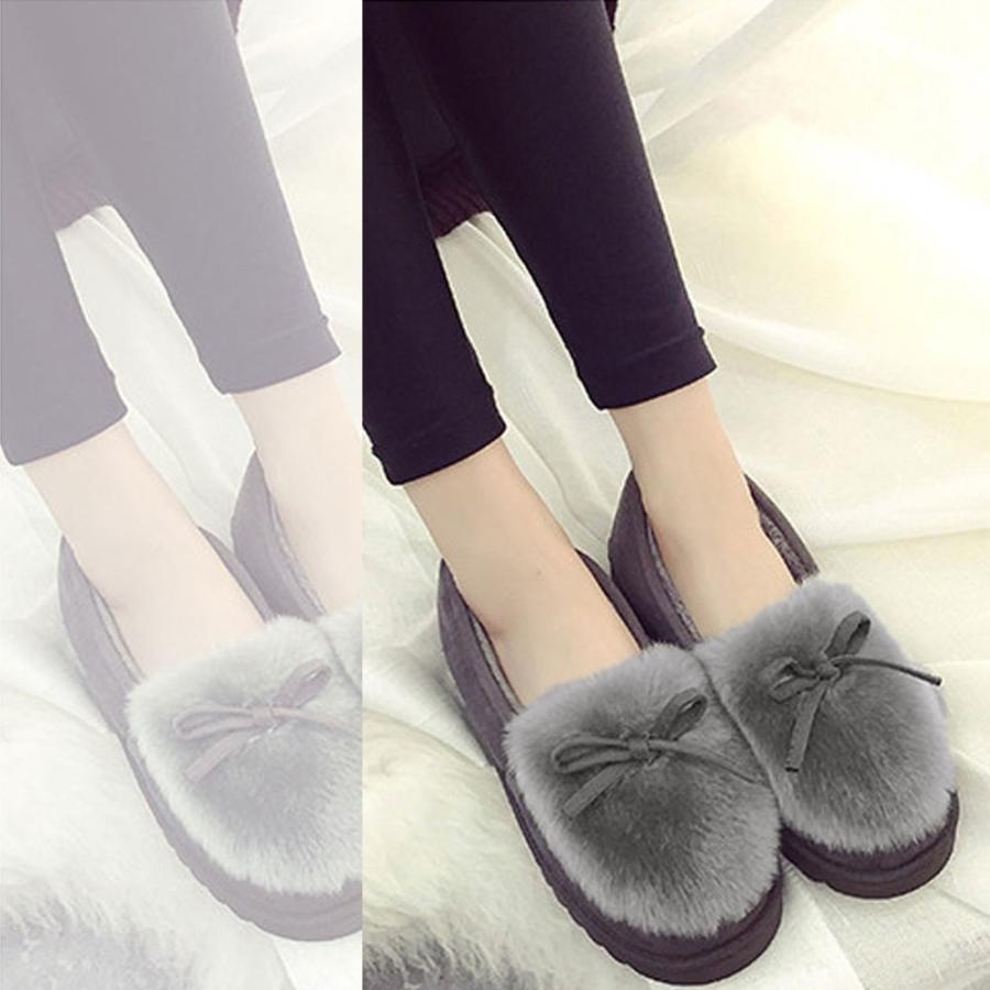 パンプス | 秋冬 レディース 痛くない パンプス ムートン ボア ぺたんこ