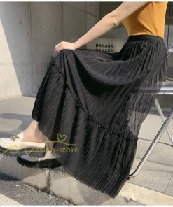 スカート | レディース チュール春夏 コーデ ウエストゴム ロングフレア着痩せ 通勤 マキシ カジュアル 20代30代40代50代 プリーツ