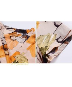 ミディアム | Aラインワンピース レディース 着痩せ 花柄 30代 40代 サマーワンピース ひざ下丈 ワンピース フレア きれいめ 大きいサイズ 上品 ポケット付き プリント 夏