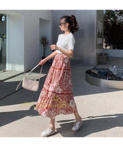 スカート | ロング 花柄 柔らか ボトムス レディース ロングマキシ丈 シンプル 無地 カジュアル 着痩せ コーデ 春 30代 秋20代 40代 夏 通勤通学 50代