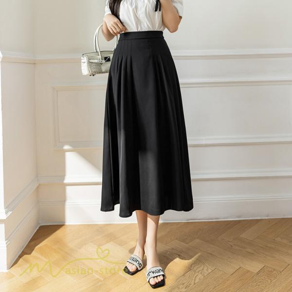 スカート | Aラインレディース 着痩せ 秋 冬 新作 ハイウエスト ロング丈 ウエストゴム 20代 30代 カジュアル OL ビジネス 秋冬 40代 コーデ 50代