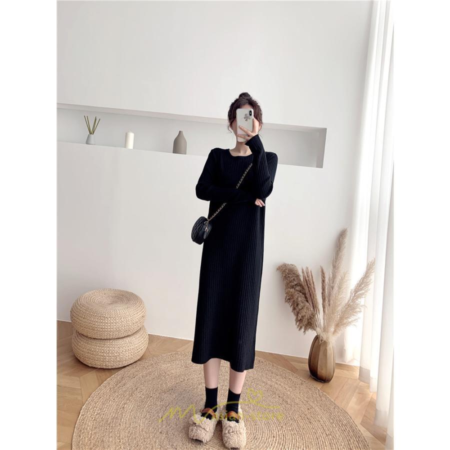 ニットワンピース | レディース 冬 きれいめ ロング おしゃれ 秋冬 長袖 送料無料 可愛い 上品 秋冬コーデ 小柄 萌え袖 20代30代40代50代 がーりー