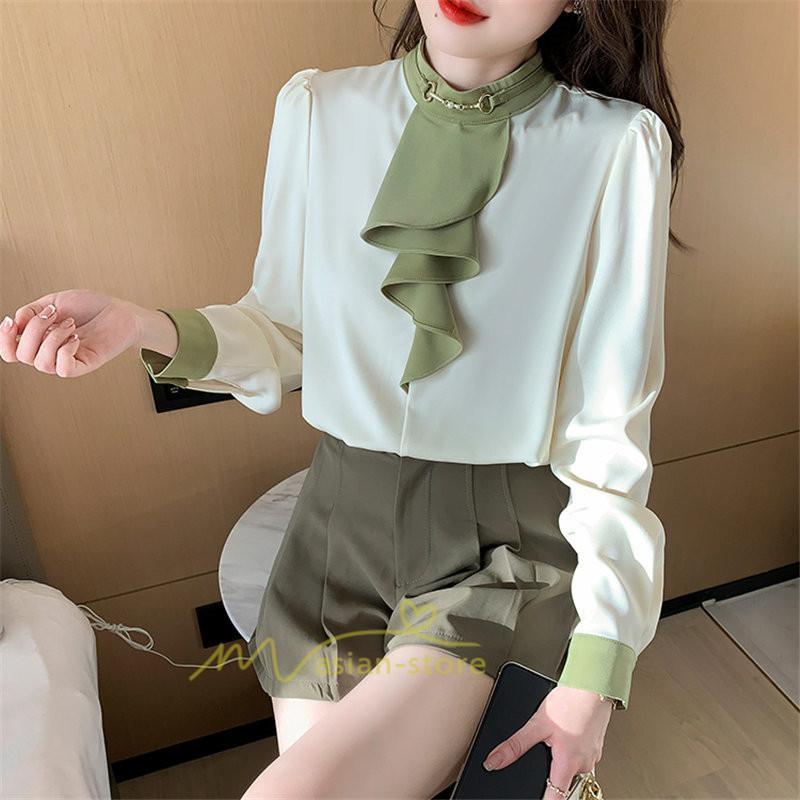 シャツ・ブラウス | ブラウス レディース 長袖 ブラウスシャツ ボウタイ フォーマル チュニック 大人 春 夏 春夏 フォーマル スーツ トップス 20代 30代 2022作 OL 高級感 母 ママ