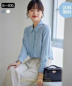 シャツ・ブラウス | ブラウス レディース 長袖 50代 白 シャツ ゆったり トップス きれいめ フォーマル 上品 フェミニン 青 高品質 40代 OL 通勤 フォーマル 20代 30代
