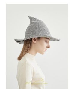 レディース | 帽子 ハット ハロウィン コスプレ 宴会 余興 魔女 魔法使い 美魔女 仮装 パーティーグッズ 演劇 体育祭 イベント 学園祭 黒 文化祭 グレー 青 赤