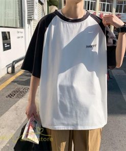 Tシャツ | 夏新作 メンズ Tシャツ 半袖 切り替え カジュアル シンプル カットソー 半袖トップス お出かけ クルーネック 日常感 メンズゆったり