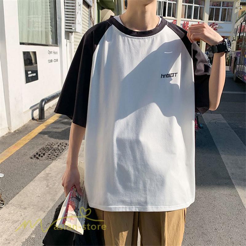 Tシャツ | 夏新作 メンズ Tシャツ 半袖 切り替え カジュアル シンプル カットソー 半袖トップス お出かけ クルーネック 日常感 メンズゆったり