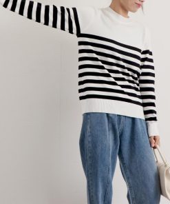 ニット・セーター | ボーダー柄 ニットセータ ラウンドネック