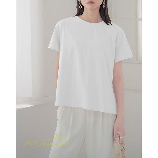 tシャツ・カットソー | Tシャツ レディース 春 夏 秋 Tシャツ 半袖 ブラウス かわいい プリーツTシャツ 無地 半袖 ゆったり 20代 きれいめ 40代 カットソー シンプル 韓国風 30代