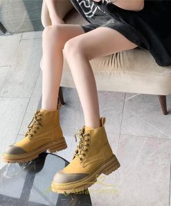 ショートブーツ | ブーツ レディース シューズ 厚底 おしゃれ  編み上げブーツ 2022トレンド 黒 黄色 灰色 歩きやすい 通学 通勤 旅行 外出 お出かけ デート