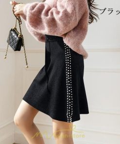 スカート | 膝上 ひざ上 スリット ミニ レディース 秋 冬 着痩せ 可愛い おしゃれ 脚長効果 ニット 秋冬コーデ お出かけ 美脚 ナチュラル 美人 トレンド がーりー
