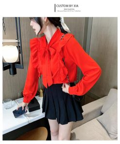 シャツ・ブラウス | ブラウス レディース 長袖 ブラウスシャツ ボウタイ フォーマル チュニック 大人 春秋 フォーマル スーツ オフィス トップス 30代 母 ママ きれいめ 20代 OL