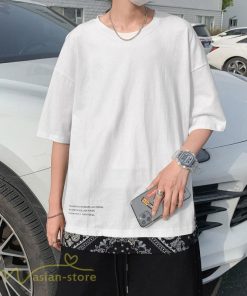 Tシャツ | Tシャツ メンズ 半袖 重ね着風 カジュアル半袖tシャツ 夏新作 メンズスタイル カットソー 上品 切り替え 2XL 大きいサイズ クルーネック 黒 白