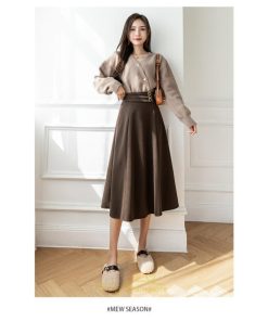 スカート | フレアレディース 秋 冬 秋冬 ミモレ丈 ロング丈 あったか Aライン 通勤 通勤 大人上品 20代30代40代50代 知的 フォーマル 綺麗