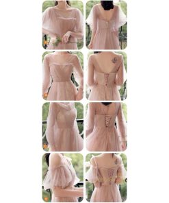 大人 | パーティードレス 結婚式 服装 ドレス フォーマル ワンピース 韓国 ロング丈 体型カバー 顔合わせ お呼ばれ 20代 謝恩会 袖あり 同窓会 40代 披露宴 成人式