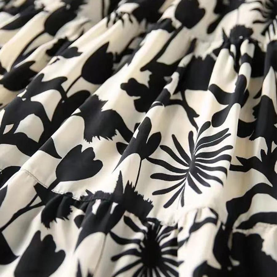 フレアスカート | ミモレ丈スカート サラリ Aライン 花柄