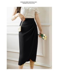 スカート | スリット入り 膝下 ひざ下 レディース ボトムス オフィス カジュアル 美脚 セクシー スリット 黒 ベージュ 脚長 ピンク ハイウエスト 通勤 春夏秋冬 OL