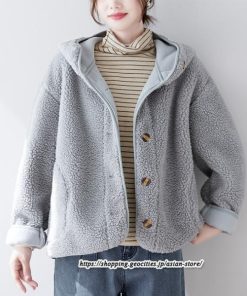 コート・ジャケット | ボアジャケット レディース 秋冬 アウター コート ジャケット ボア 暖かい ふわふわ 厚手 フード付き 長袖 可愛い 送料無料 トップス 無地 大人 30代 20代