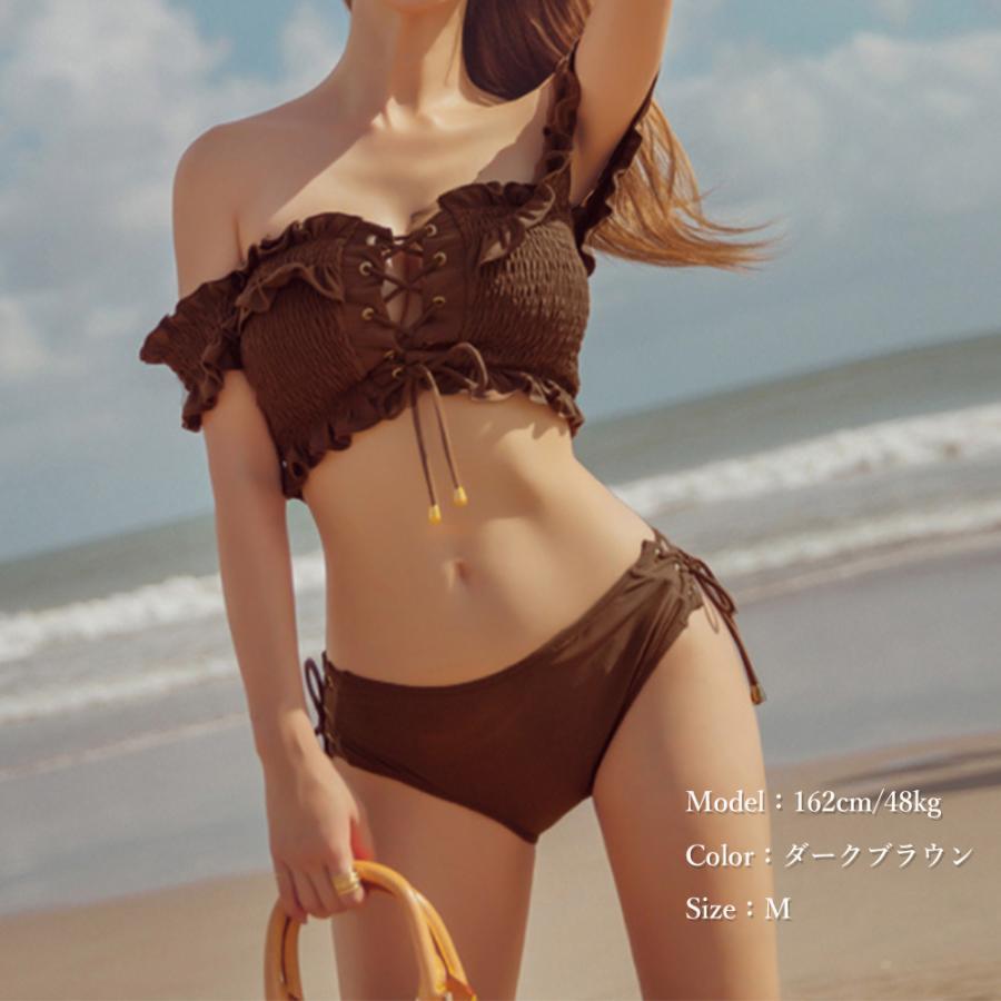 ビキニ | フリルオフショルダー韓国風