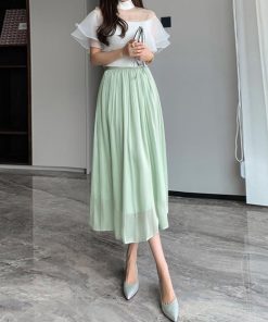 フレアスカート | キャザー ロングスカート