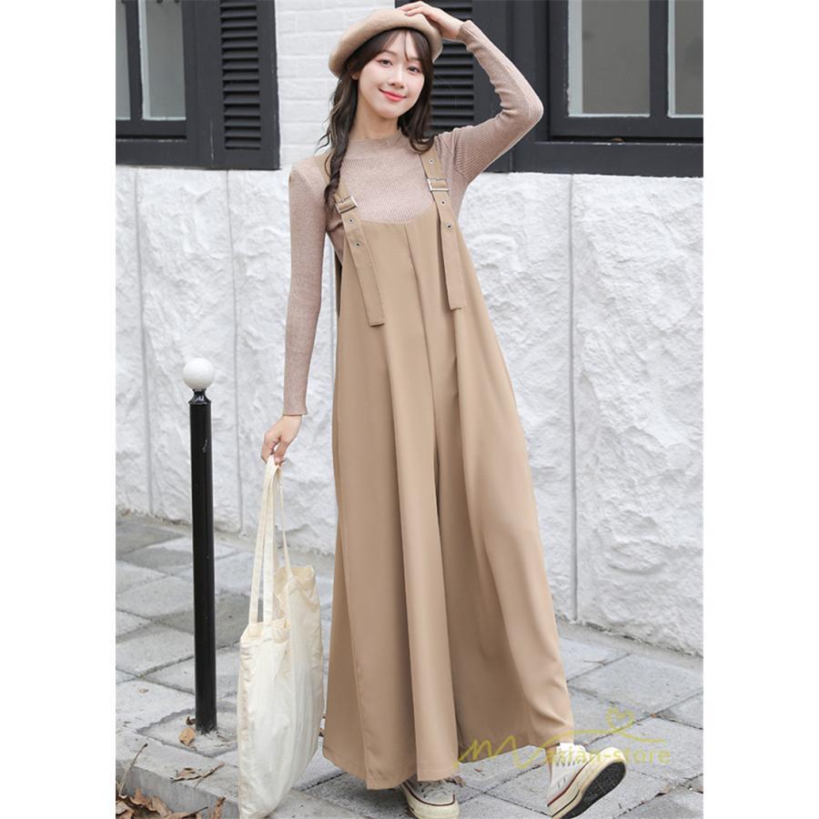 オーバーオール サロペット | サロペット 夏秋物 オーバーオール オールインワン ガウチョパンツ ワイドパンツ スカーチョ レディース 無地 送料無料 調整可 20代30代40代 可愛い 着痩せ