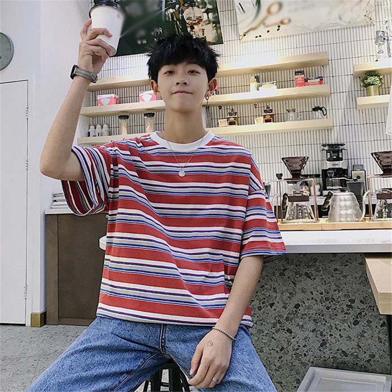 Tシャツ | Tシャツ メンズ 半袖 ボーダー カットソー カジュアル 大きいサイズ 夏新作 サマートップス プレゼント ギフト クルーネック ゆったり 上品