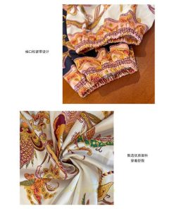 ミニ丈 | ワンピース ひざ丈 膝上 白 青 レトロ風 花柄 かわいい 着映え 着痩せ 長袖 ゆったり 大人っぽ 普段使い 旅行 きれいめ リゾート お出かけ 部屋着  SNS映え