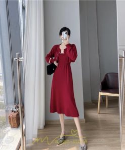 ニットワンピース | セットアップ レディース 秋冬 きれいめ ロング丈無地 20代30代40代50代 長袖 可愛い お出かけ 大人 通勤 韓国風 着痩せ