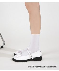 パンプス | ラウンドトゥ ストラップ 厚底 レディースシューズ 太ヒール ぺたんこ ベーシック 黒白蝶 無地 靴 26.5cm 上品 大きいサイズ 大人