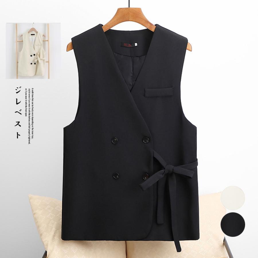 ベスト | ジレ 前開き ノースリーブ 春秋